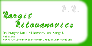 margit milovanovics business card